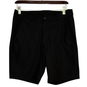 Lululemon Mens Size 32 Black Button Zip Commission Shorts Athleisure